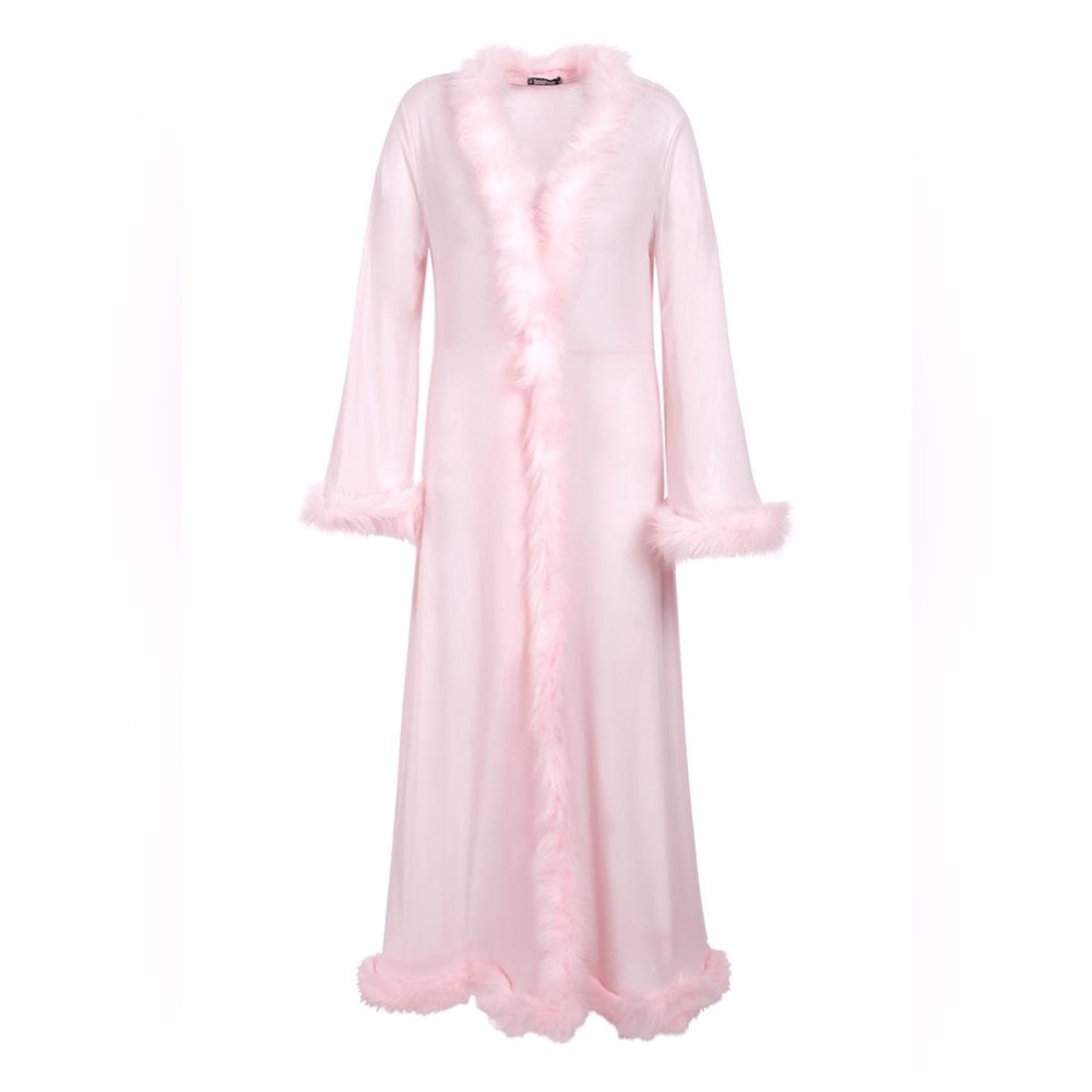 NWT Pink fuzzy robe